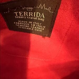 Terrida black and red trim. Made in Italy. Weekend bag.